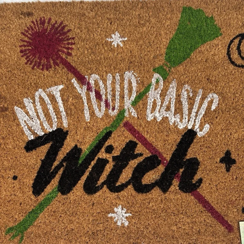 Wicked Not Your Basic Witch Halloween Coir Doormat (18